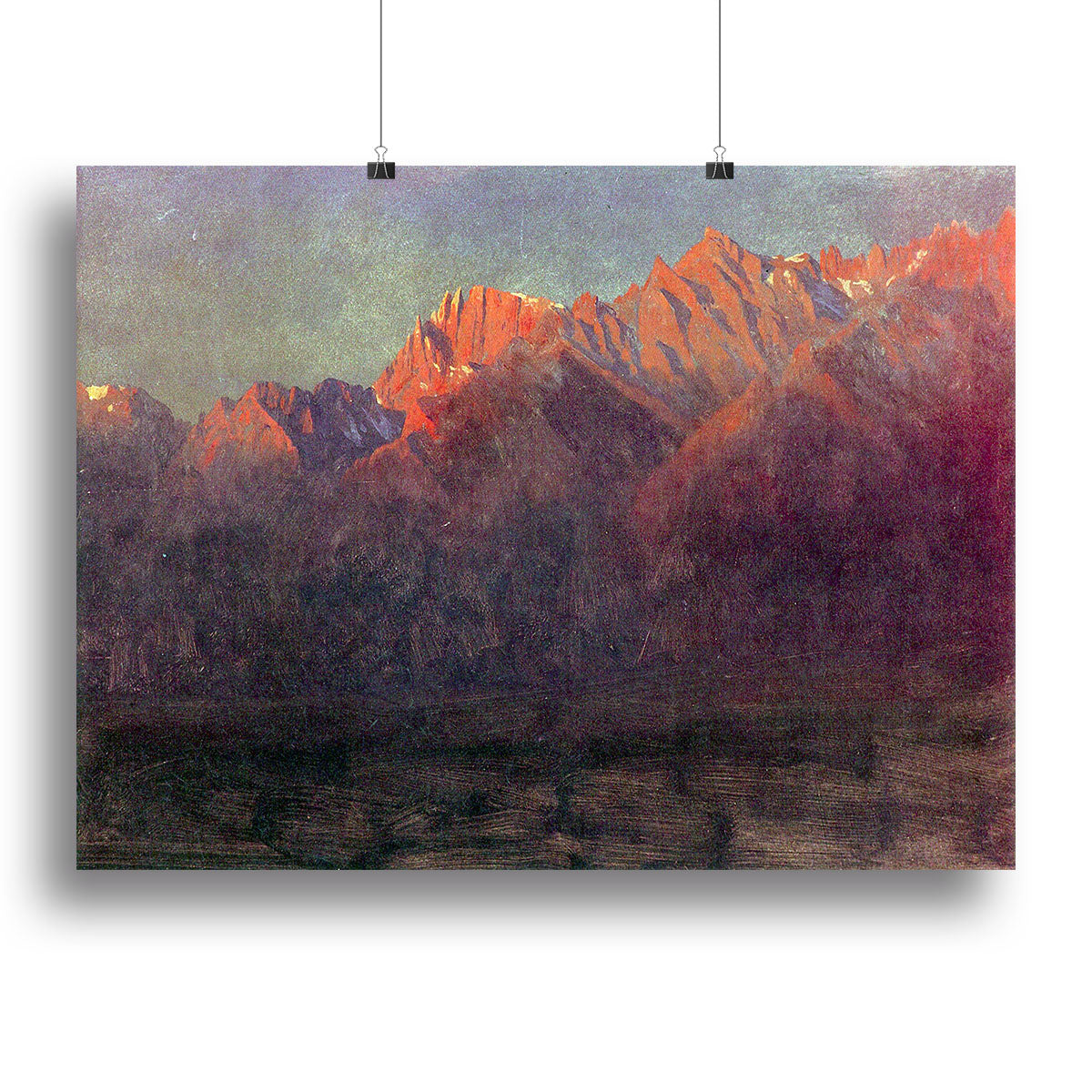 Sunrise in the Sierras by Bierstadt Canvas Print or Poster - Canvas Art Rocks - 2