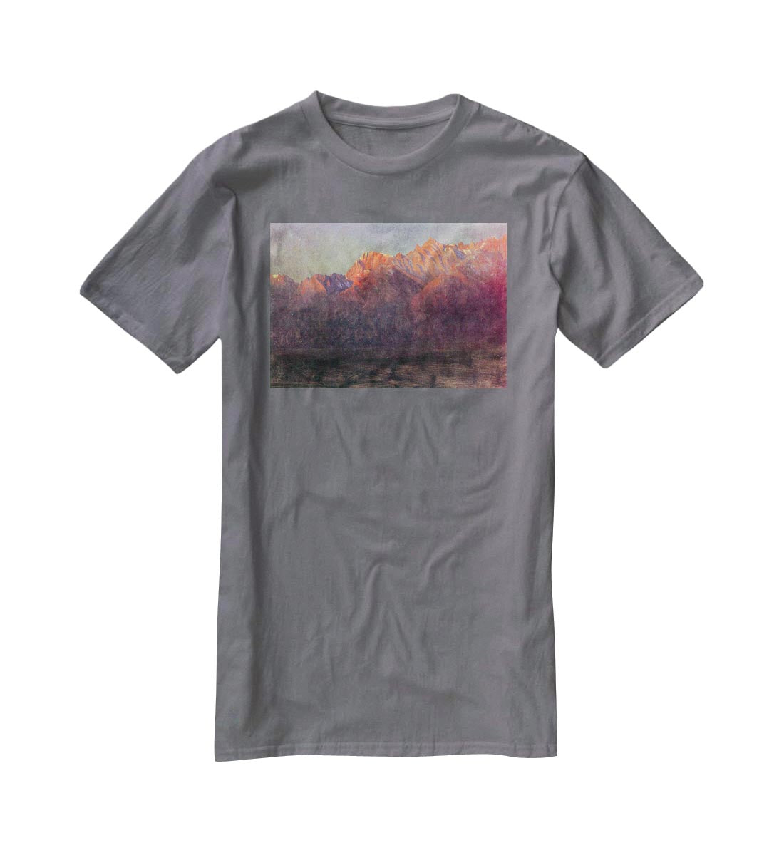 Sunrise in the Sierras by Bierstadt T-Shirt - Canvas Art Rocks - 3