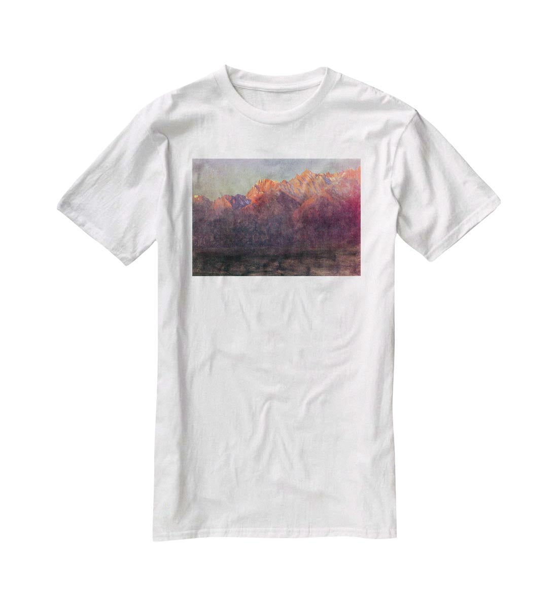 Sunrise in the Sierras by Bierstadt T-Shirt - Canvas Art Rocks - 5