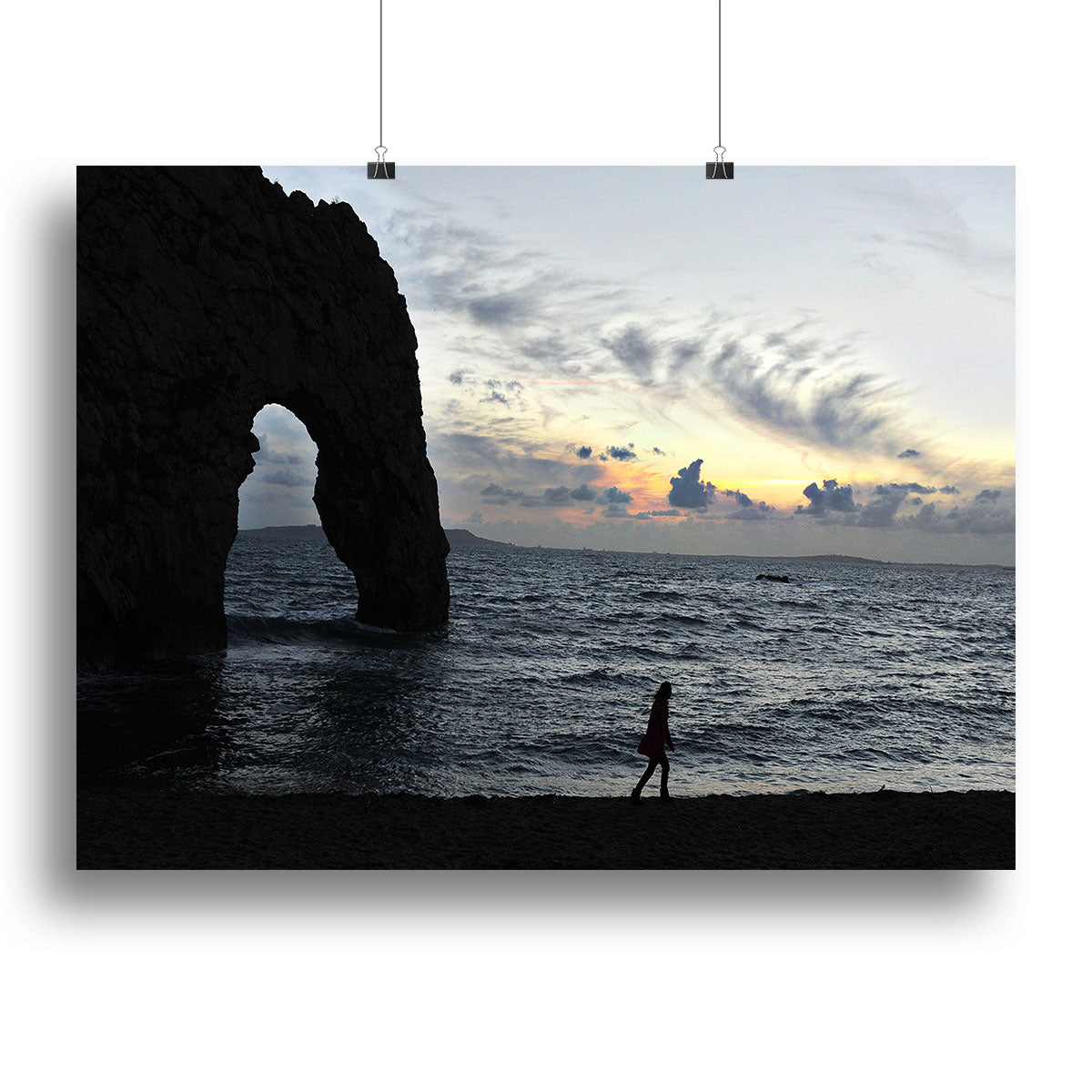 Sunset at Durdle Door Canvas Print or Poster - Canvas Art Rocks - 2