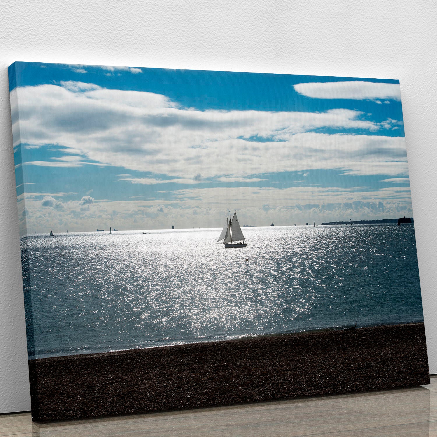 Sunshine on the sea Canvas Print or Poster - Canvas Art Rocks - 1