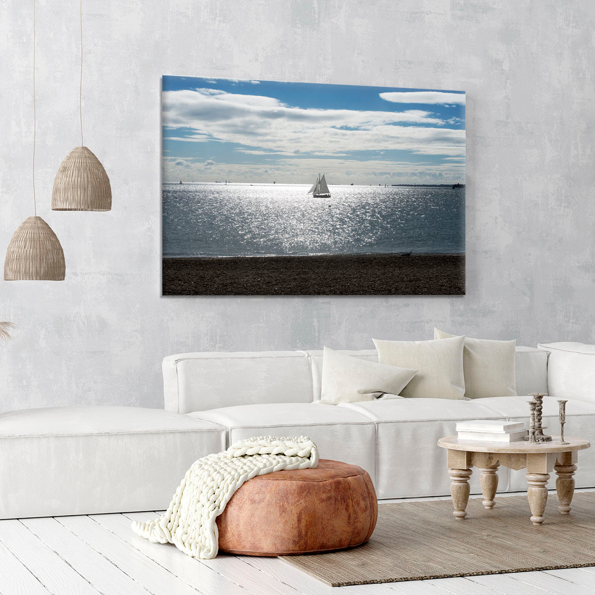 Sunshine on the sea Canvas Print or Poster - Canvas Art Rocks - 6