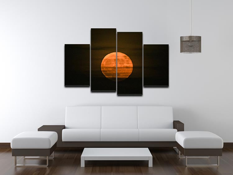 Super moon 4 Split Panel Canvas - Canvas Art Rocks - 3
