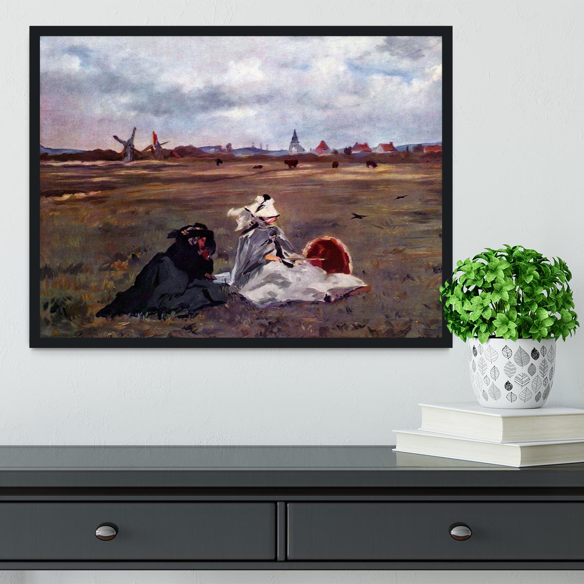 Swallows by Manet Framed Print - Canvas Art Rocks - 2