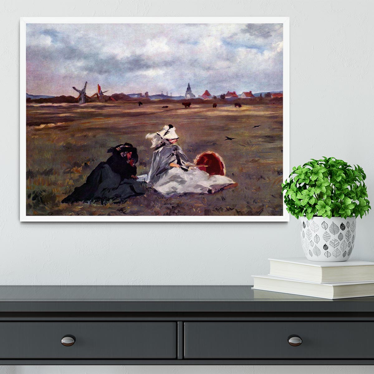 Swallows by Manet Framed Print - Canvas Art Rocks -6