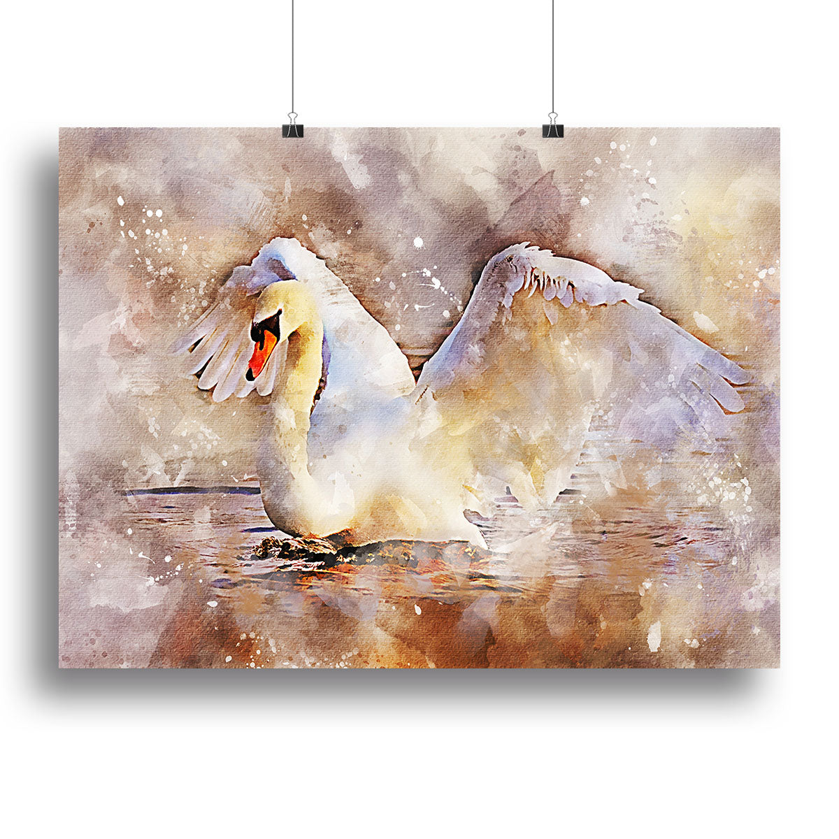 Swan Painting Canvas Print or Poster - Canvas Art Rocks - 2