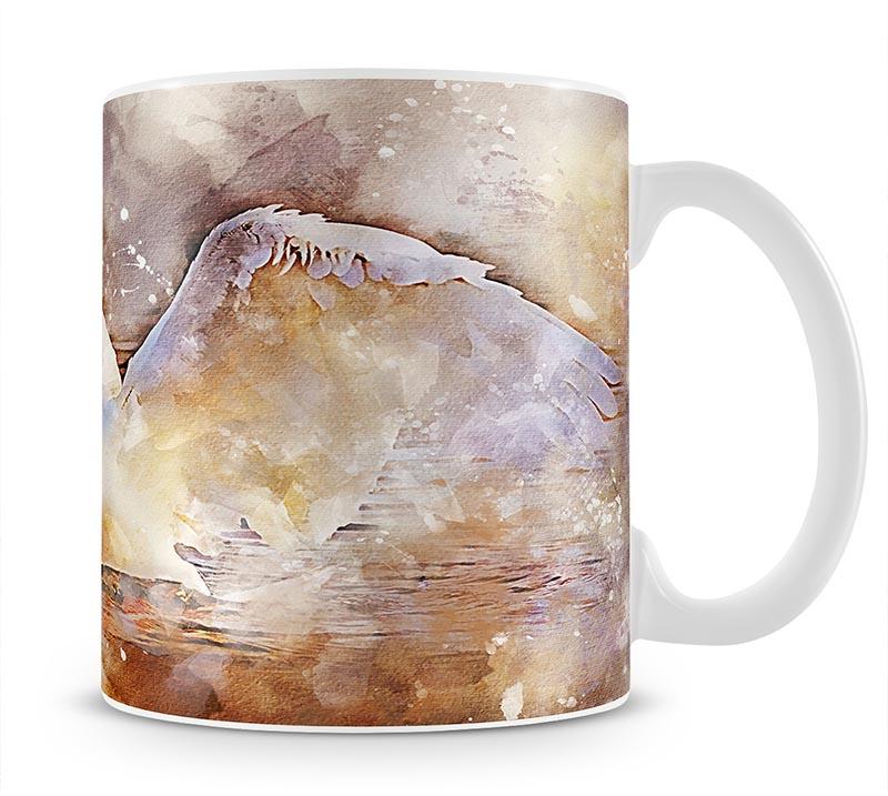 Swan Painting Mug - Canvas Art Rocks - 1