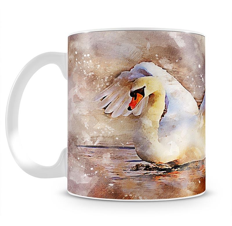 Swan Painting Mug - Canvas Art Rocks - 2