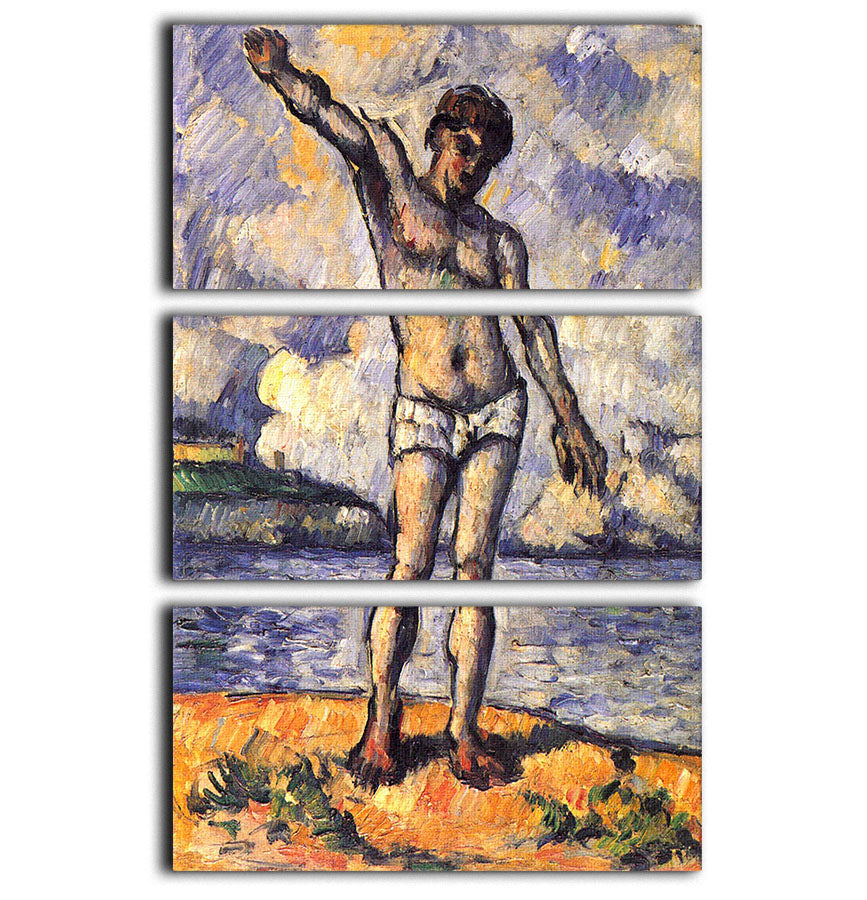 Swimmer with outstretched arms by Cezanne 3 Split Panel Canvas Print - Canvas Art Rocks - 1
