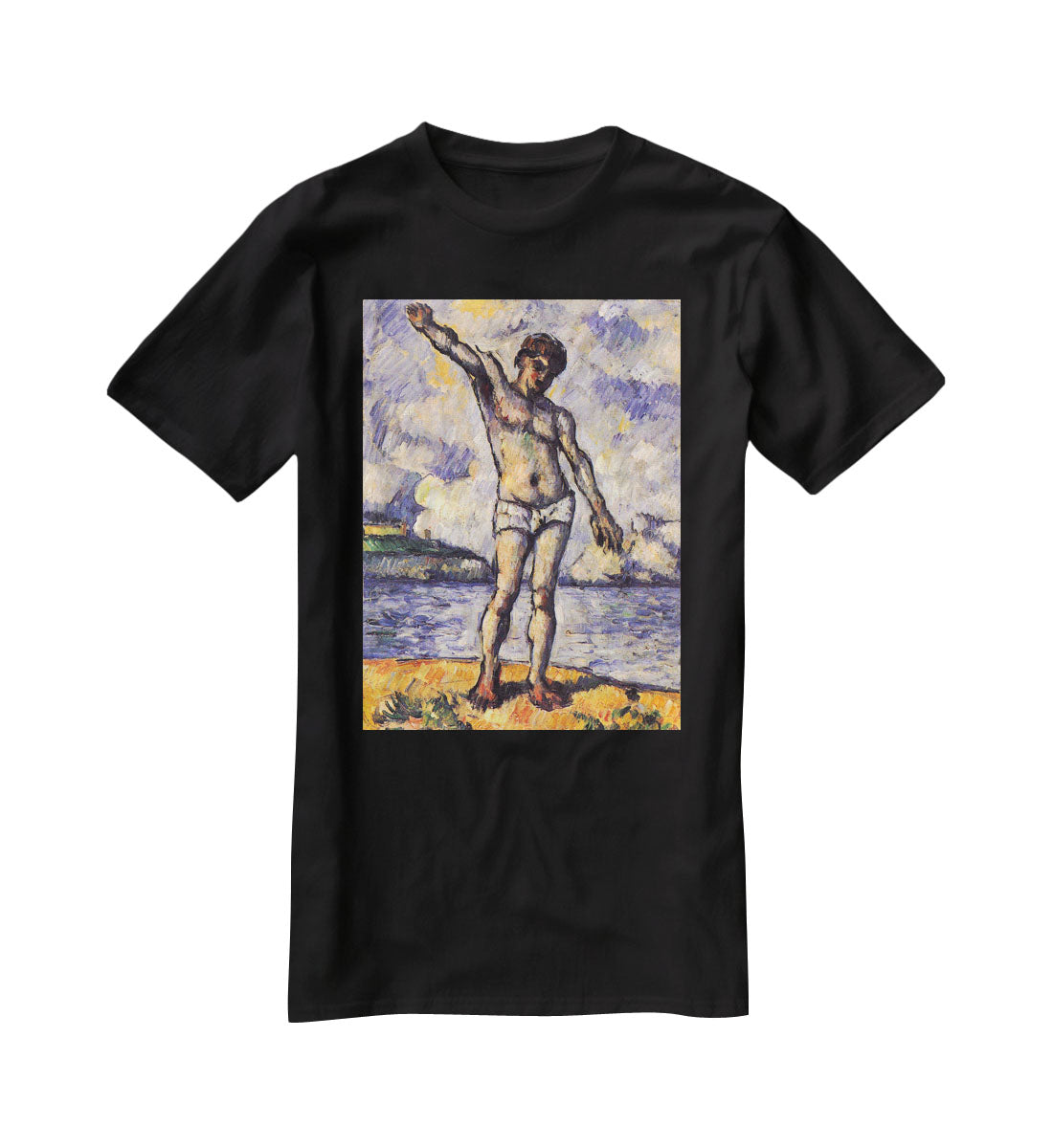 Swimmer with outstretched arms by Cezanne T-Shirt - Canvas Art Rocks - 1