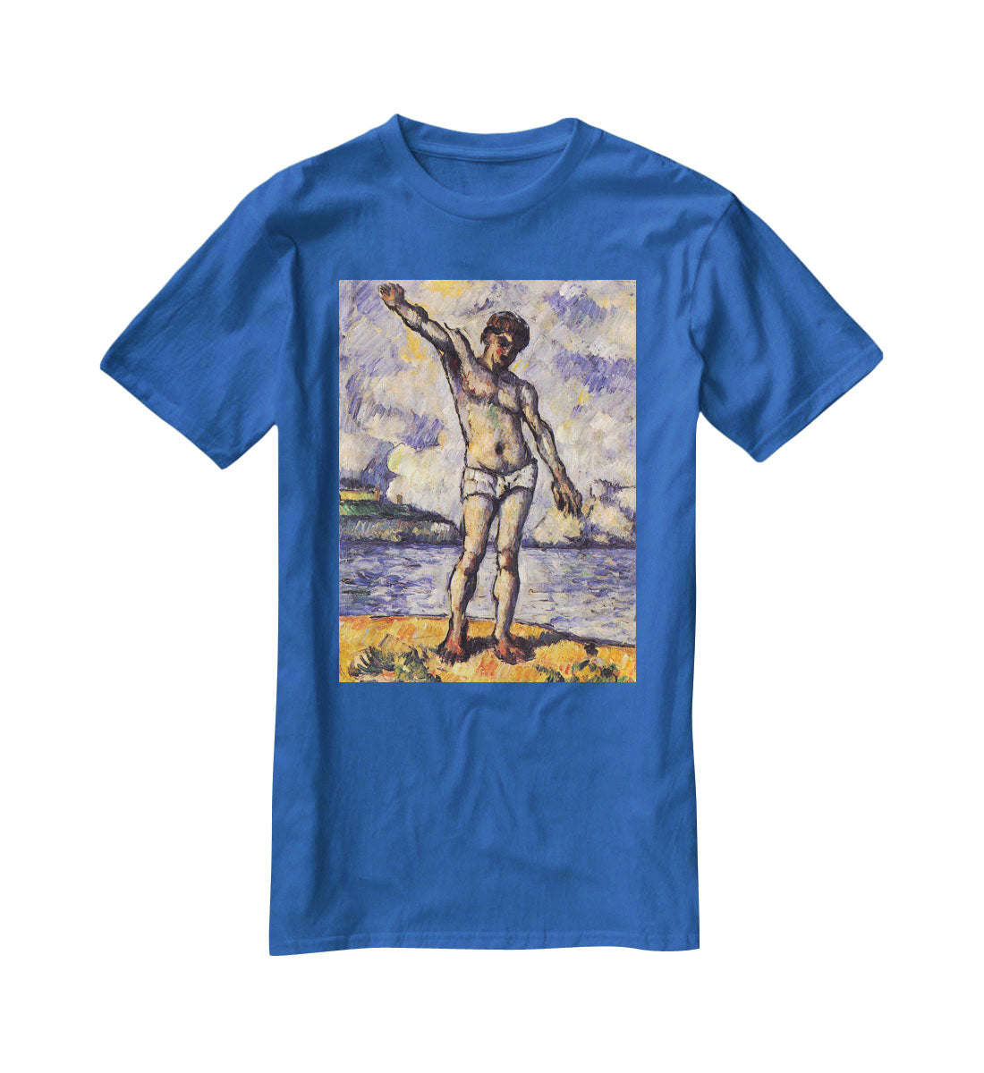 Swimmer with outstretched arms by Cezanne T-Shirt - Canvas Art Rocks - 2