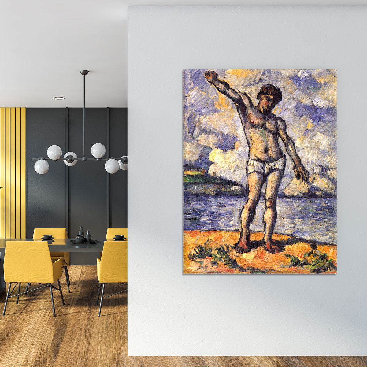Swimmer with outstretched arms by Cezanne Canvas Print or Poster - Canvas Art Rocks - 4