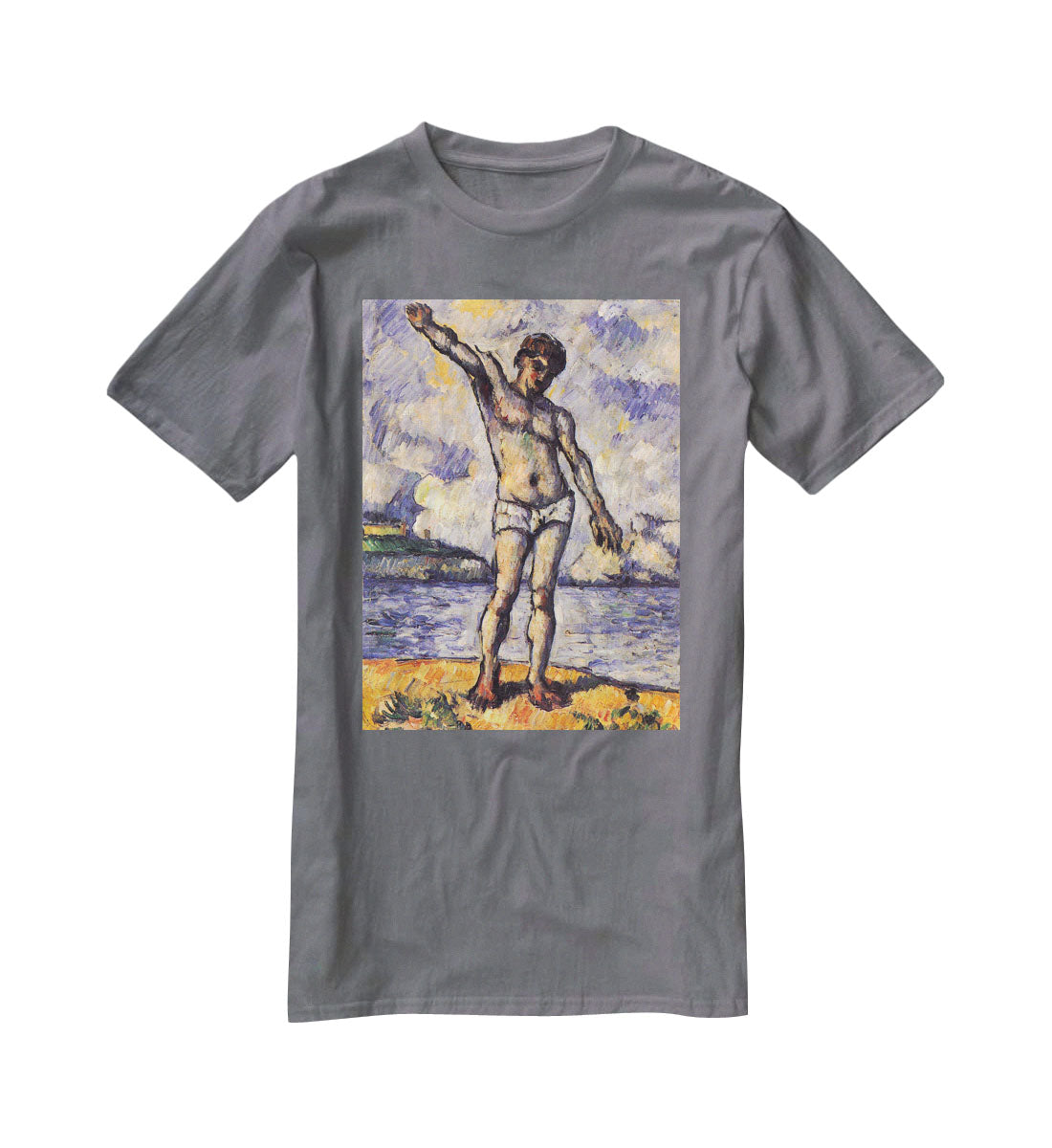 Swimmer with outstretched arms by Cezanne T-Shirt - Canvas Art Rocks - 3