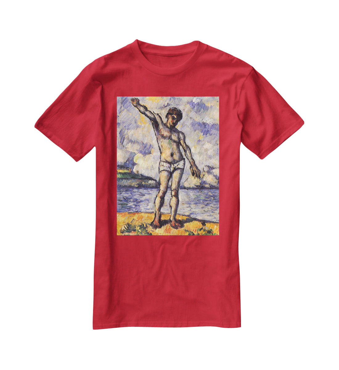 Swimmer with outstretched arms by Cezanne T-Shirt - Canvas Art Rocks - 4