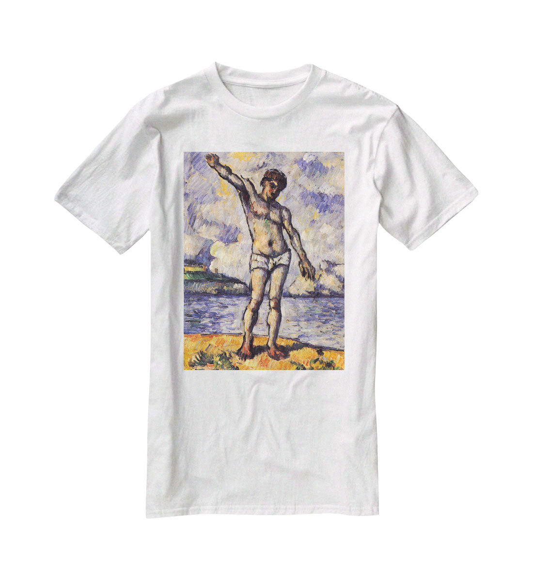 Swimmer with outstretched arms by Cezanne T-Shirt - Canvas Art Rocks - 5
