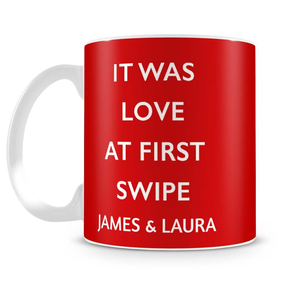 Love At First Swipe Personalised Mug