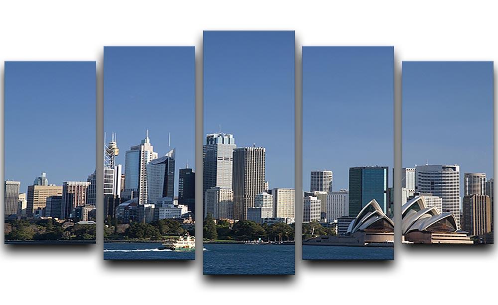 Sydney Cityscape Over Blue Sky 5 Split Panel Canvas  - Canvas Art Rocks - 1
