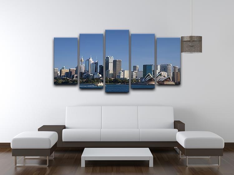 Sydney Cityscape Over Blue Sky 5 Split Panel Canvas  - Canvas Art Rocks - 3