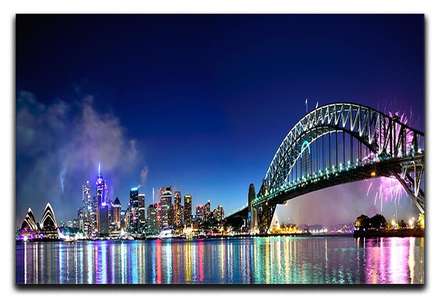 Sydney Harbour NYE Fireworks Canvas Print or Poster  - Canvas Art Rocks - 1