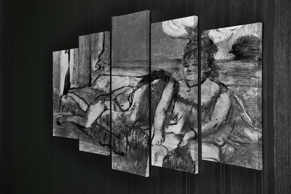 Taking a rest by Degas 5 Split Panel Canvas - Canvas Art Rocks - 2