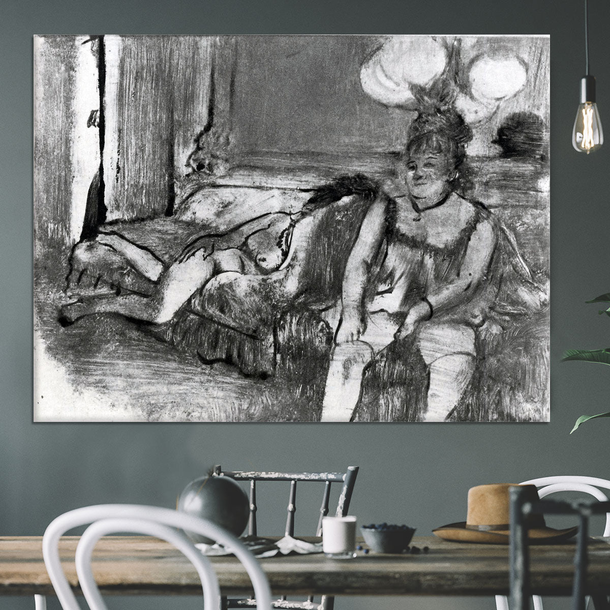 Taking a rest by Degas Canvas Print or Poster - Canvas Art Rocks - 3