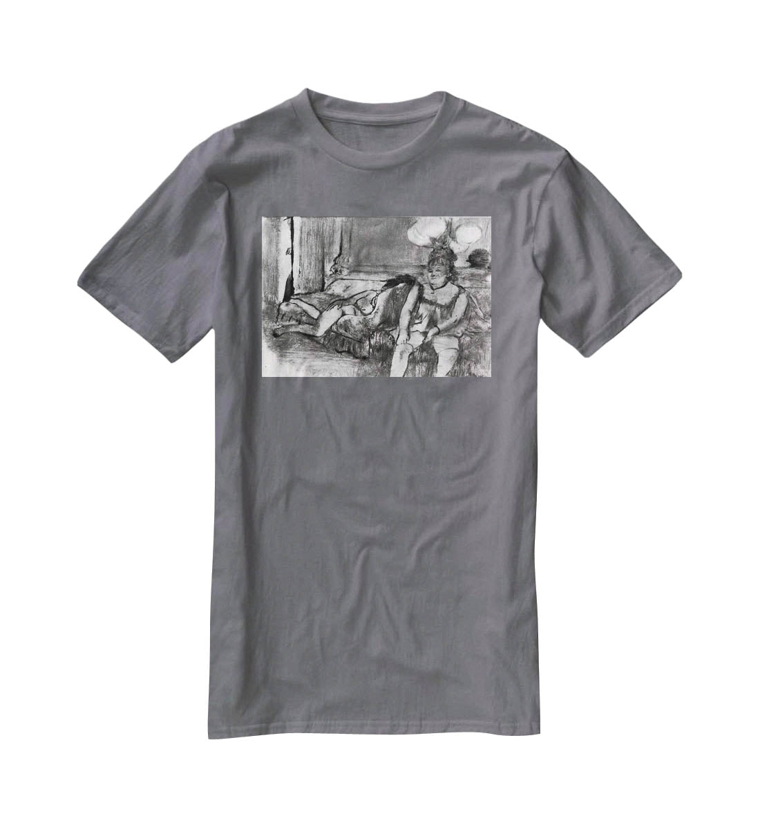 Taking a rest by Degas T-Shirt - Canvas Art Rocks - 3