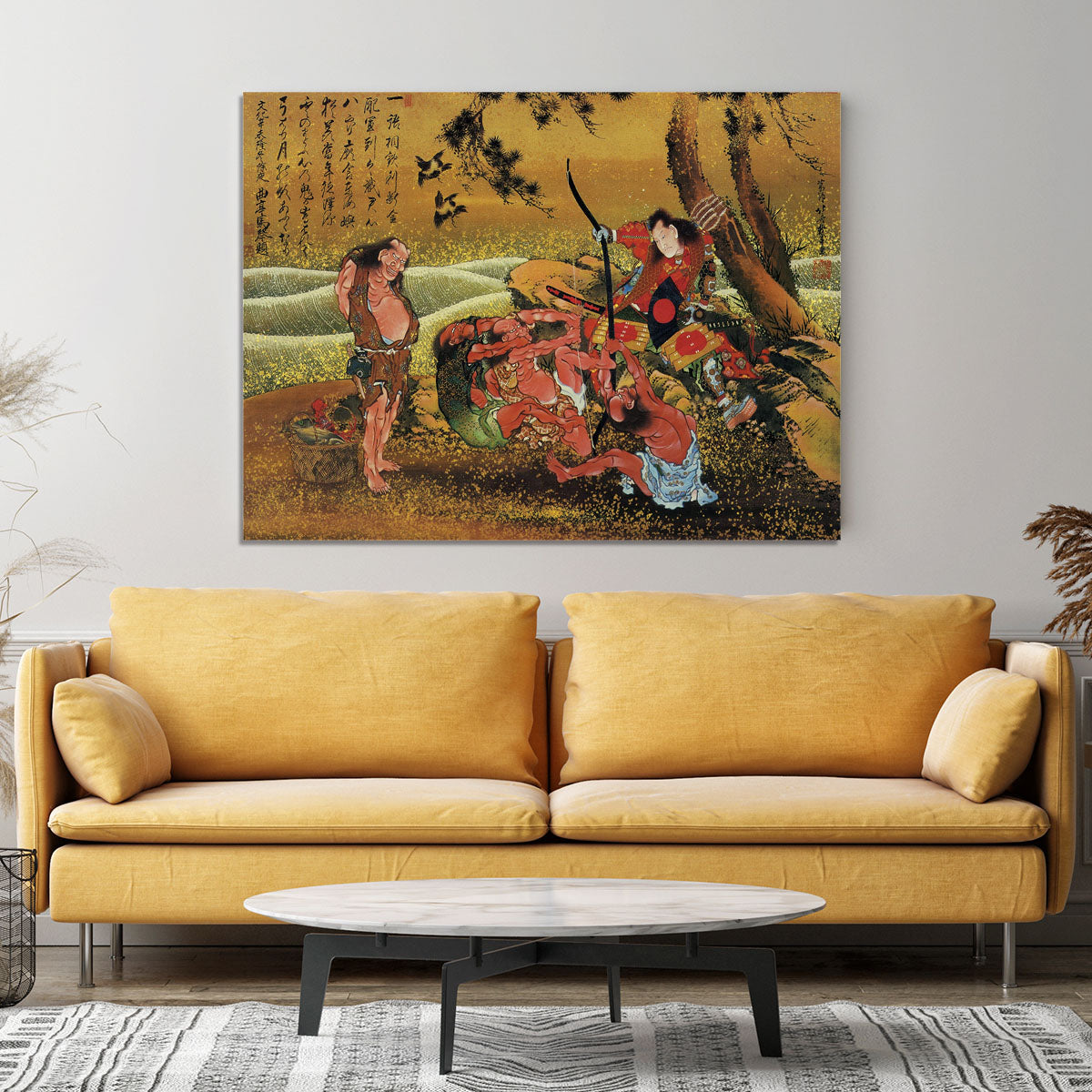 Tametomo and the demons by Hokusai Canvas Print or Poster - Canvas Art Rocks - 4