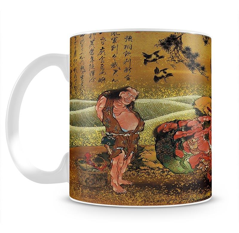 Tametomo and the demons by Hokusai Mug - Canvas Art Rocks - 2