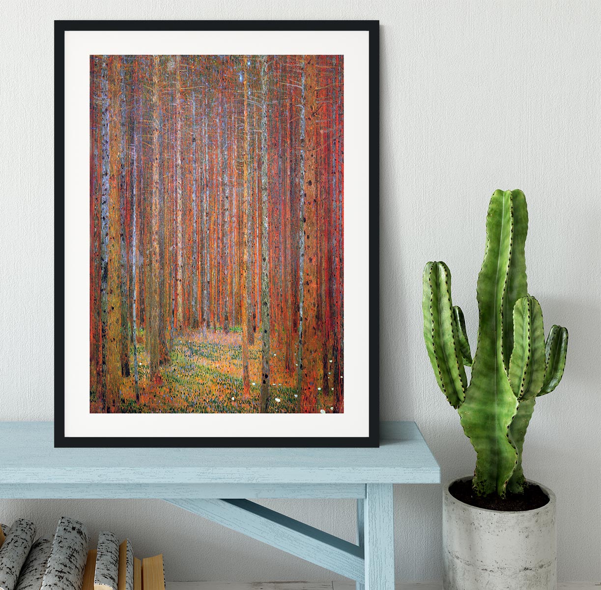 Tannenwald I by Klimt Framed Print - Canvas Art Rocks - 1