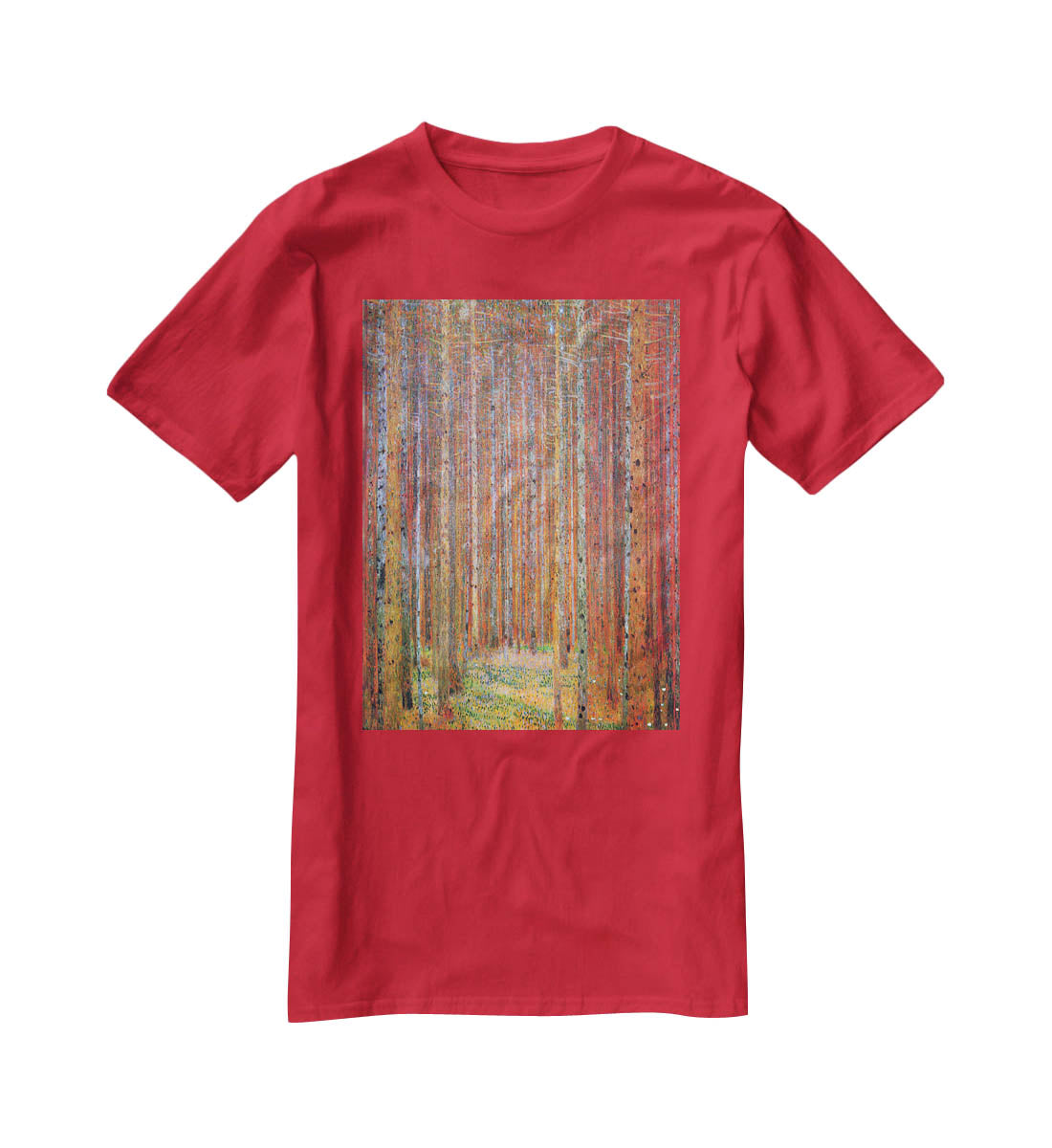 Tannenwald I by Klimt T-Shirt - Canvas Art Rocks - 4