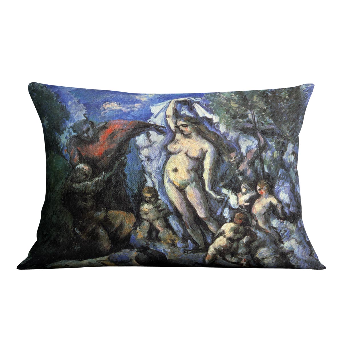 Temptation of St Anthony by Cezanne Cushion