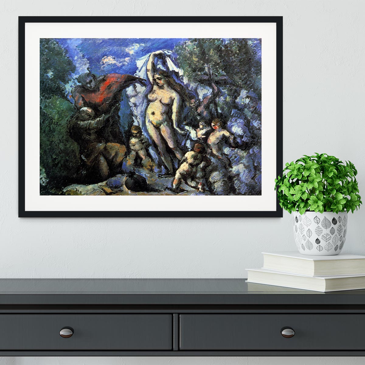 Temptation of St Anthony by Cezanne Framed Print - Canvas Art Rocks - 1