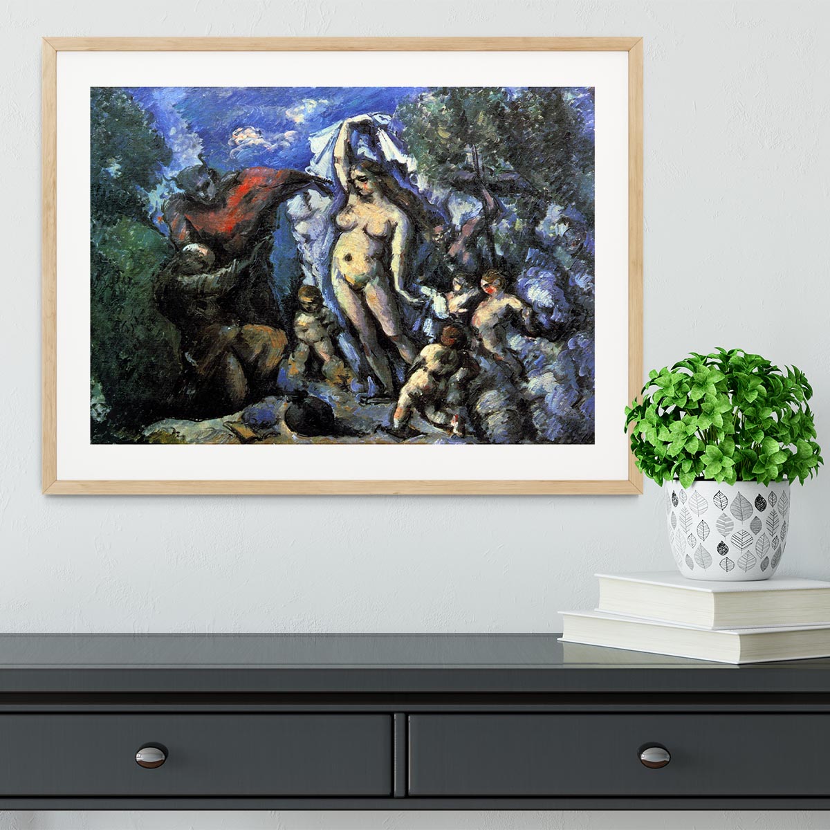 Temptation of St Anthony by Cezanne Framed Print - Canvas Art Rocks - 3