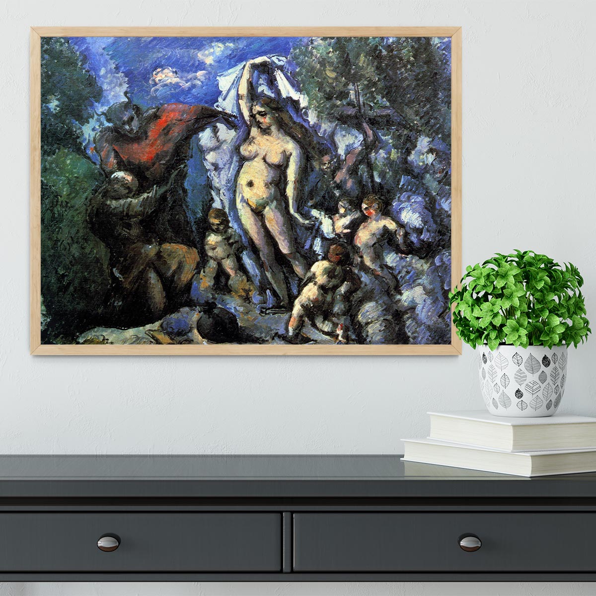 Temptation of St Anthony by Cezanne Framed Print - Canvas Art Rocks - 4