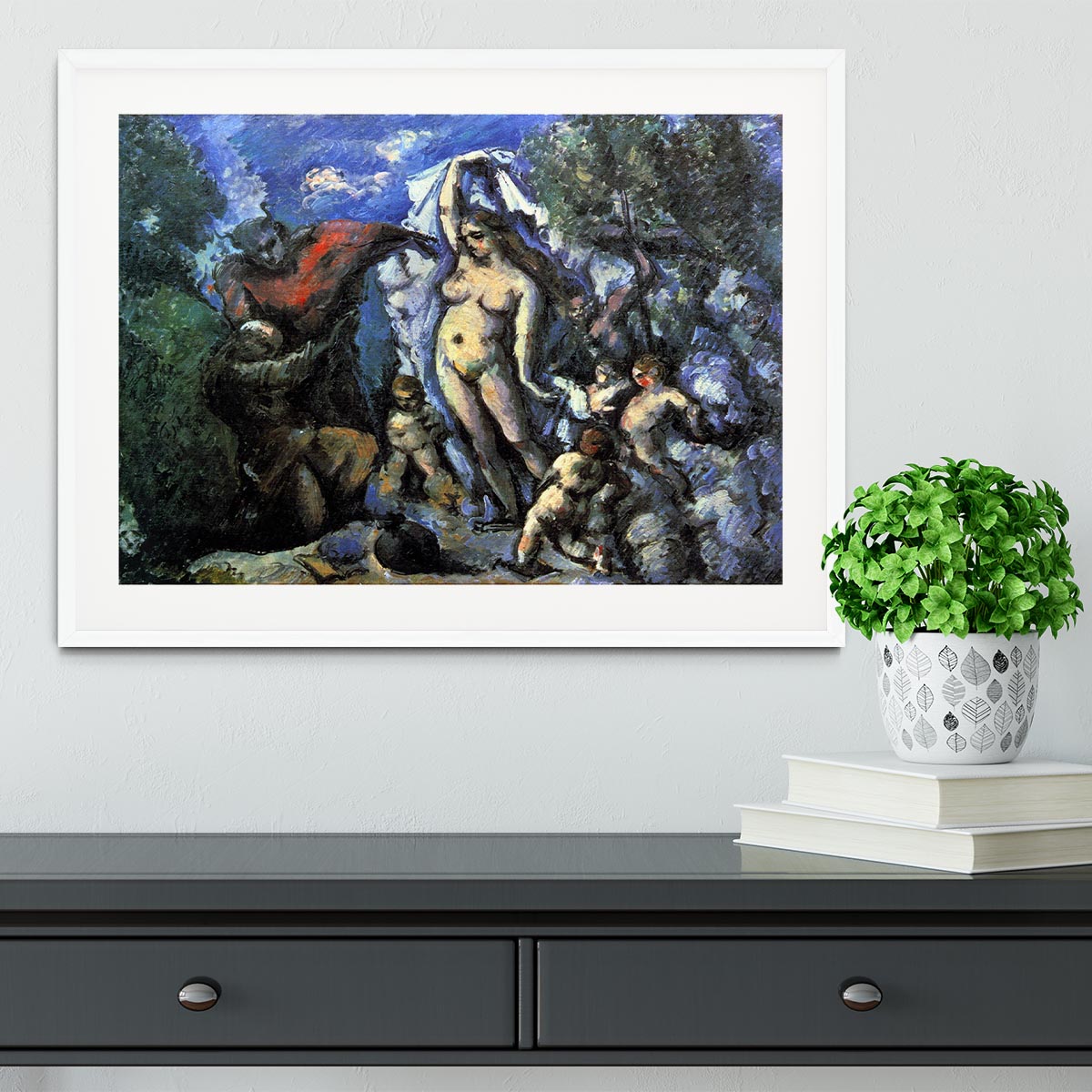 Temptation of St Anthony by Cezanne Framed Print - Canvas Art Rocks - 5