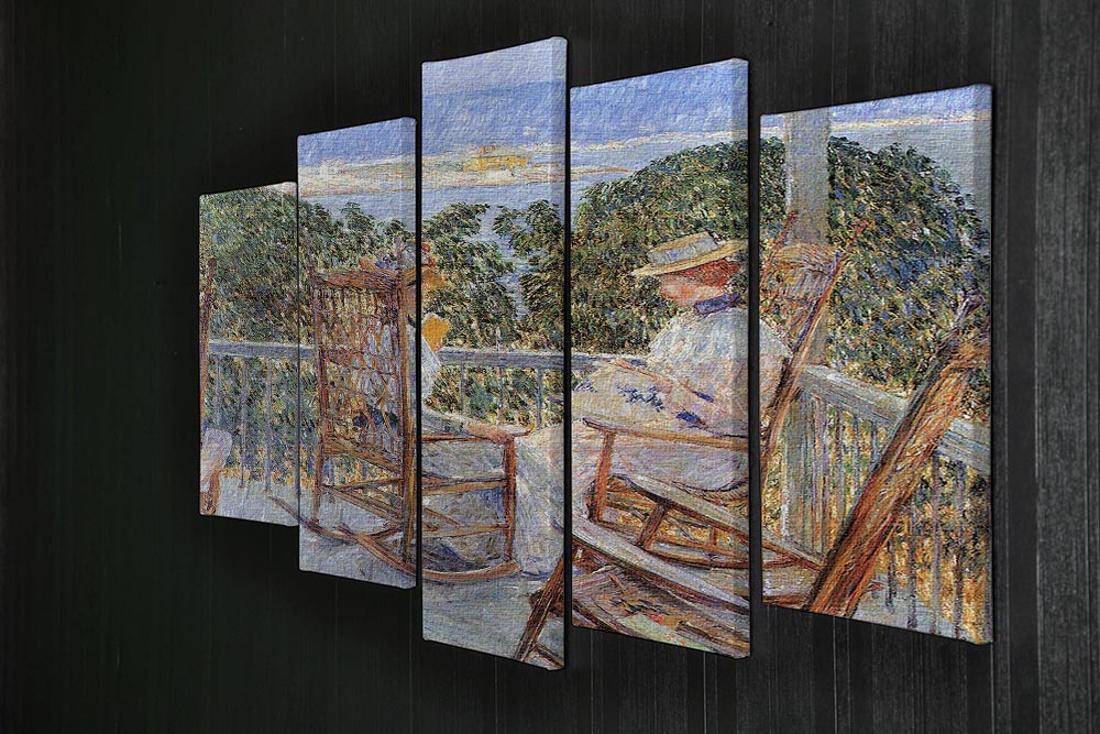 Ten Pound Island by Hassam 5 Split Panel Canvas - Canvas Art Rocks - 2