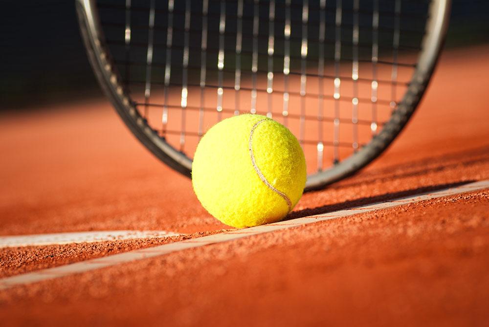 Tennis background Wall Mural Wallpaper - Canvas Art Rocks - 1