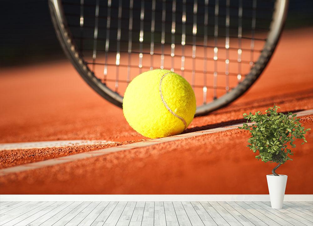 Tennis ball vector. Tennis ball in the field. wallpaper. free space for  text. copy space. 14553441 Vector Art at Vecteezy
