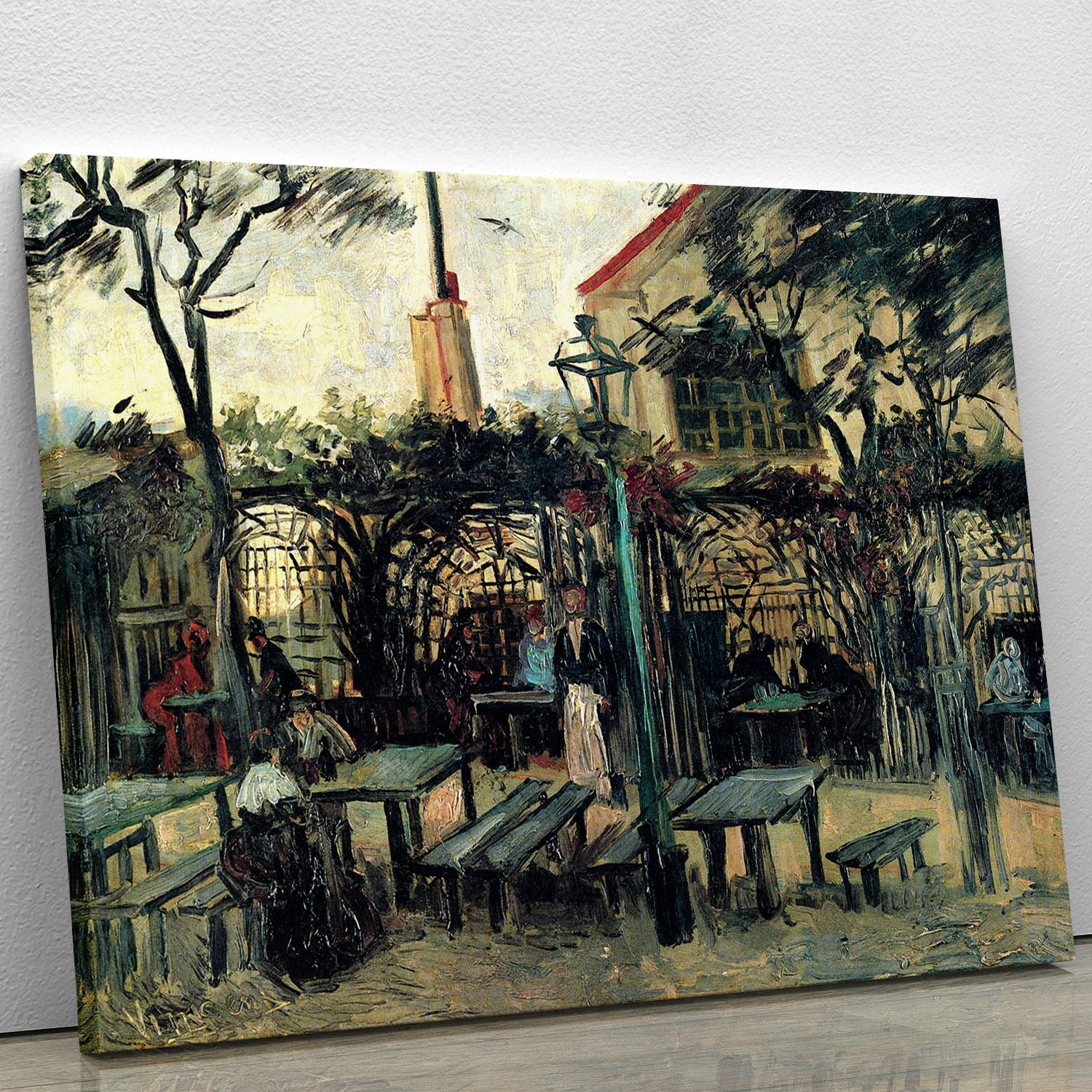 Terrace of a Cafe on Montmartre La Guinguette1 by Van Gogh Canvas Print or Poster - Canvas Art Rocks - 1