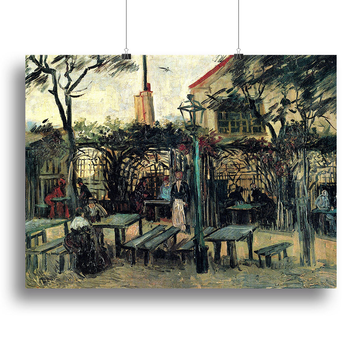Terrace of a Cafe on Montmartre La Guinguette1 by Van Gogh Canvas Print or Poster - Canvas Art Rocks - 2