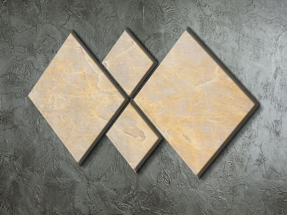 Textured Beige Marble 4 Square Multi Panel Canvas - Canvas Art Rocks - 2