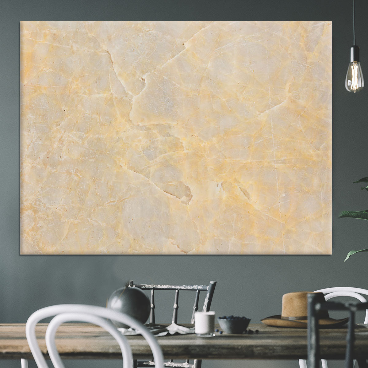 Textured Beige Marble Canvas Print or Poster - Canvas Art Rocks - 3