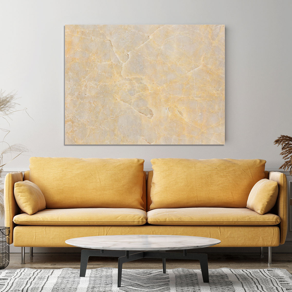 Textured Beige Marble Canvas Print or Poster - Canvas Art Rocks - 4