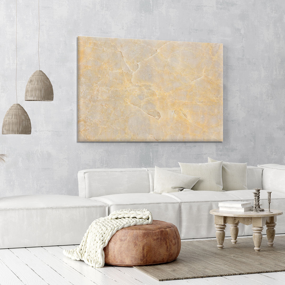 Textured Beige Marble Canvas Print or Poster - Canvas Art Rocks - 6