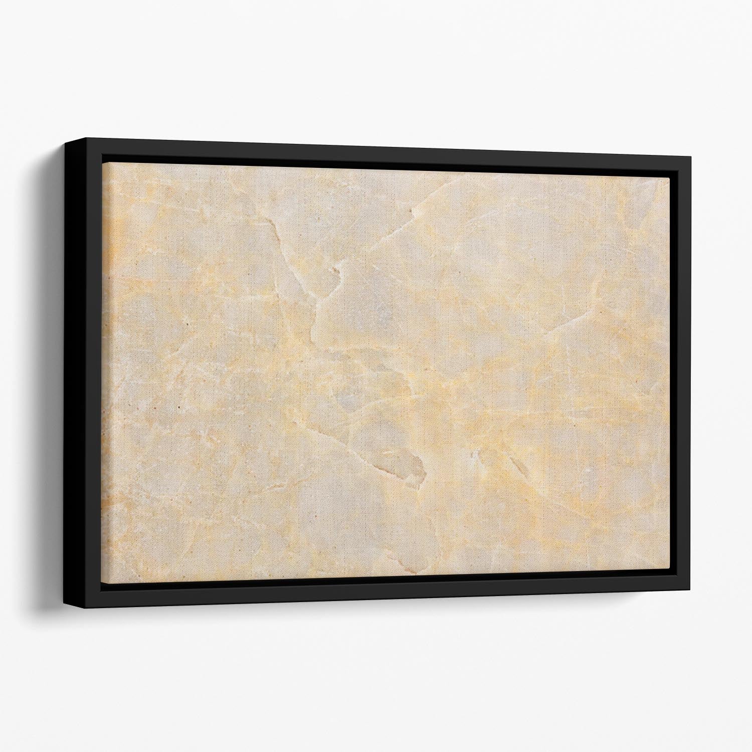 Textured Beige Marble Floating Framed Canvas - Canvas Art Rocks - 1