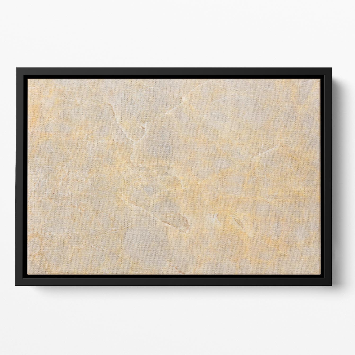 Textured Beige Marble Floating Framed Canvas - Canvas Art Rocks - 2