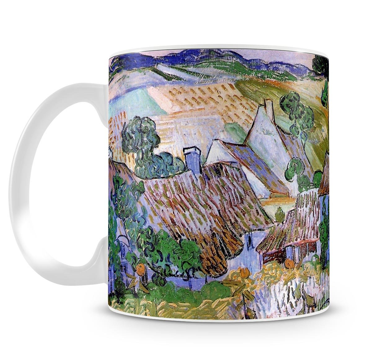 Thatched Cottages by a Hill by Van Gogh Mug - Canvas Art Rocks - 4