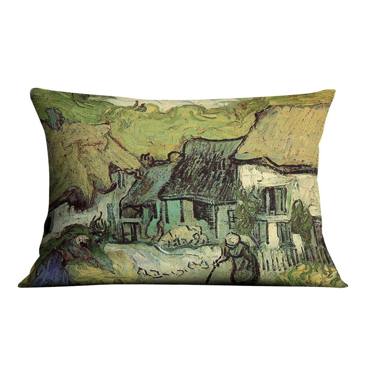 Thatched Cottages in Jorgus by Van Gogh Cushion
