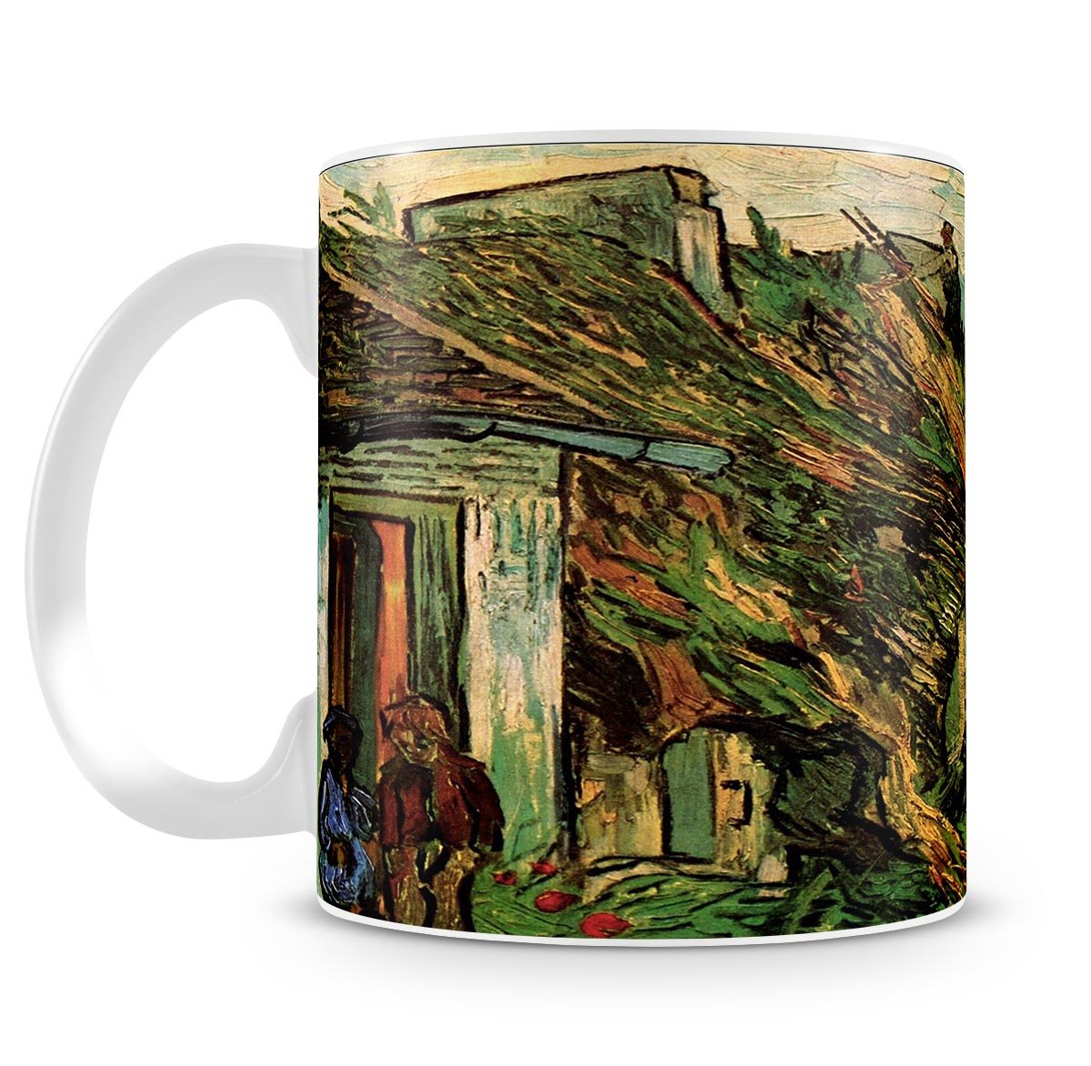 Thatched Sandstone Cottages in Chaponval by Van Gogh Mug - Canvas Art Rocks - 4