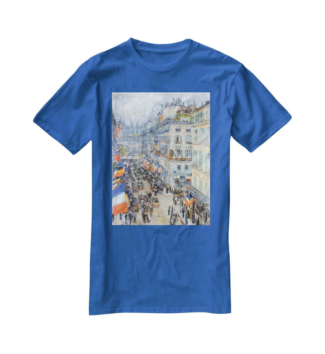 The 14th July Rue Daunou by Hassam T-Shirt - Canvas Art Rocks - 2